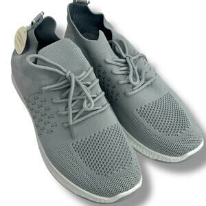 NEW Danskin Free Sneakers Size 10 Gray Slip On Lace Up Ultra Light Comfort Shoes